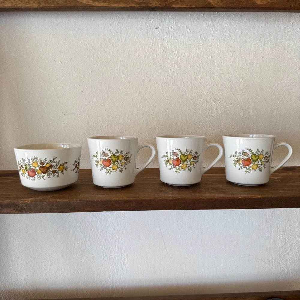 Vintage Corning Centura Spice of Life Open Sugar Bowl‎ No Lid Mini 3